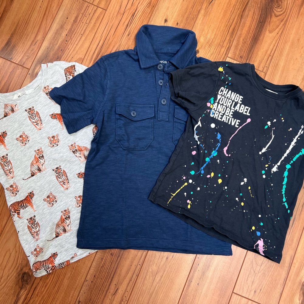 3x T-shirts GAP, Zara & H&M